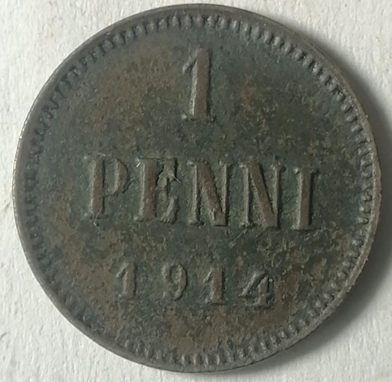 1 пенни 1914 год  (1)  Русская Финляндия