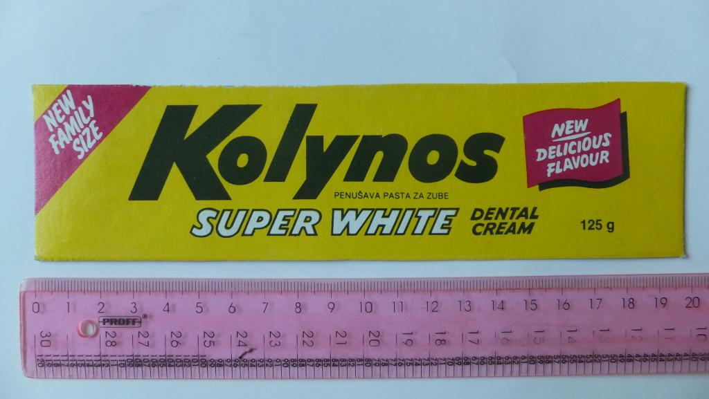 Этикетка Kolynos Зубная паста