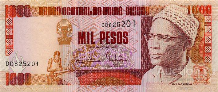 Гвинея-Бисау P-13b 1000 Pesos 1993 UNC