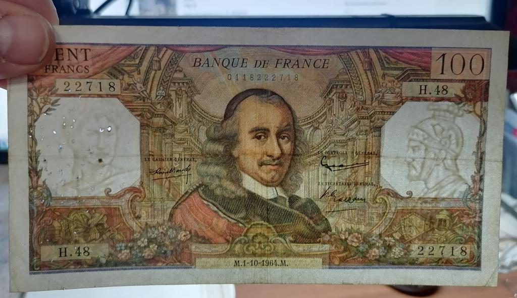 Франция 100 франков 1964   Pick #149а
