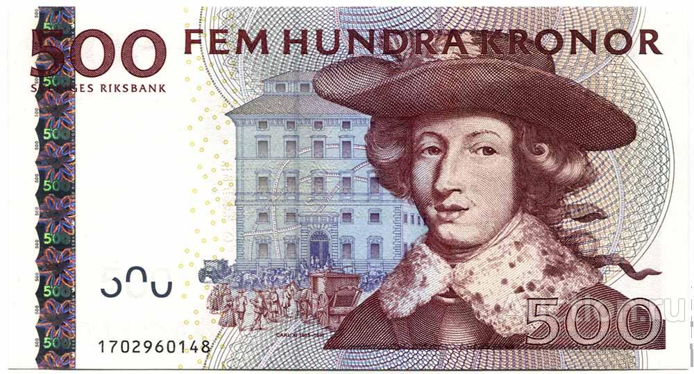 Швеция 500 крон 2001 г. KM 66a UNC