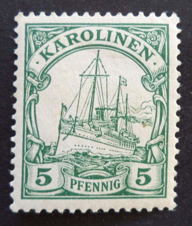 Германские  Каролинские о-ва  1901  г.   Яхта "Гогенцоллерн" 5 p.  *   л.23