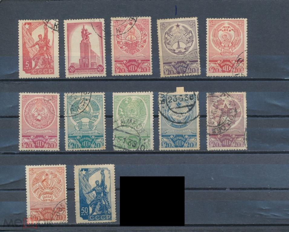 СССР 1938. Выборы в верховные Советы союзных республик. Памятники.