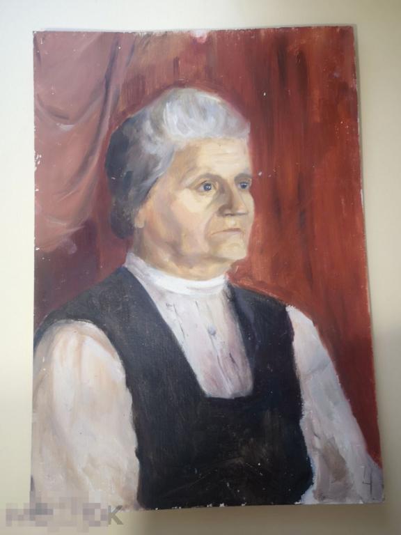 ПОРТРЕТ ЖЕНЩИНЫ  н/х  50 х 35 см. КАРТОН МАСЛО СССР