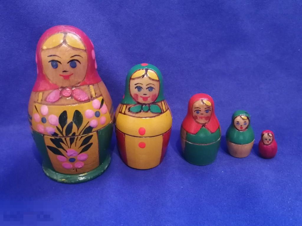 МАТРЕШКИ  СССР  1970-е гг.  5 шт.  из КОЛЛЕКЦИИ !