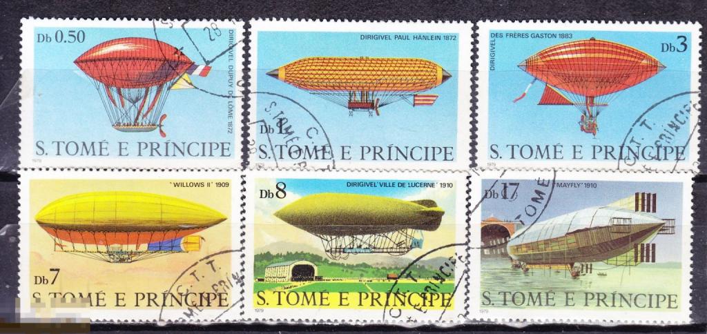 Сан-Томе и Принсипи 1979 Авиация авиапочта самолет дирижабль