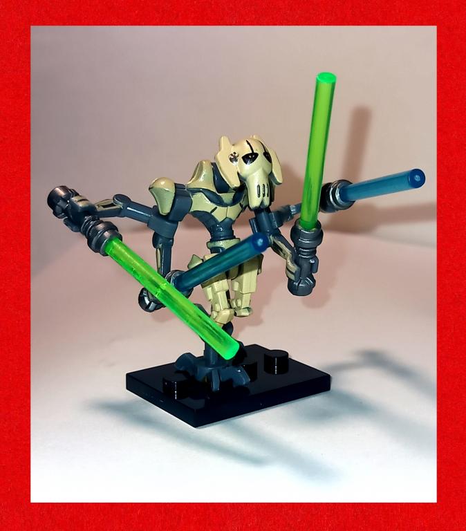 Звездные Войны, Генерал Гривус, коллекционная фигурка (желтая), LEGO-формат, В УПАКОВКЕ