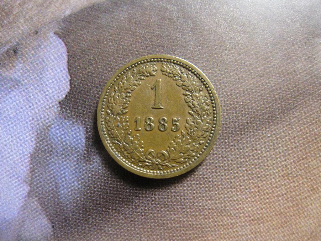 АВСТРИЯ 1 крейцер 1885 Франц Иосиф UNC! домашняя медь