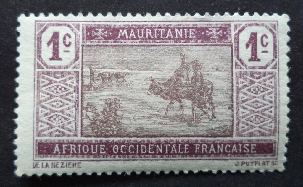 Французская Мавритания  1913 г. Пустыня . Фауна   1 с. *  л.21