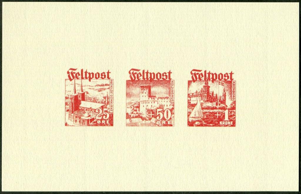 Германия 1944 ДАНИЯ оккупация Датский легион СС полевая почта FELTPOST Feldpost проба репринт