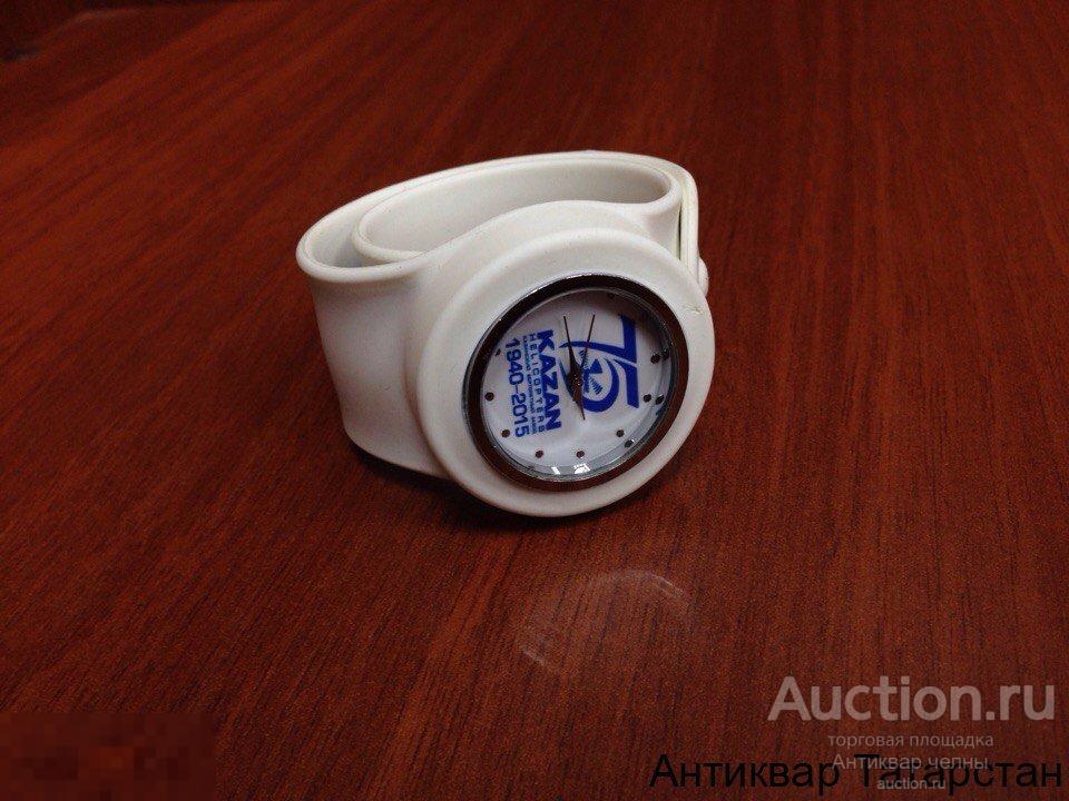 (10460) Часы наручные Казанский вертолетный завод 75 лет Резиновый браслет 1940-2015