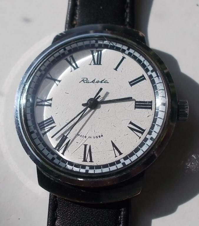 Часы СССР Ракета отличные на ходу с новым ремешком