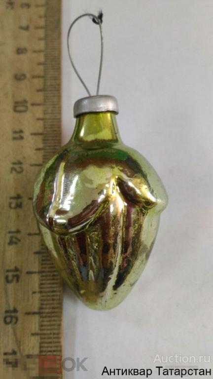 Елочная Игрушка  Желудь  Стекло СССР