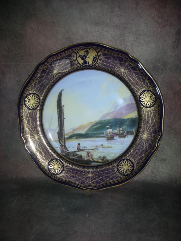 Тарелка. Фарфор. Приключения Джеймса Кука. Spode. Англия.