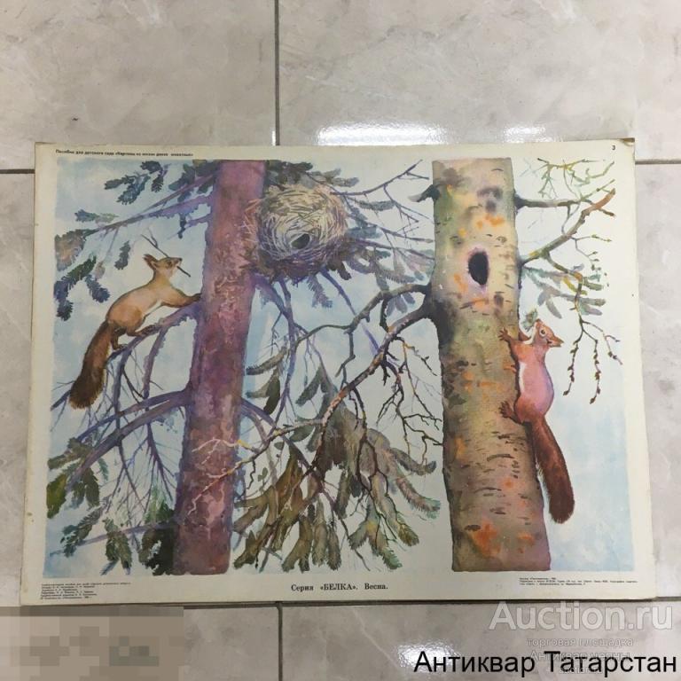 (17130)/12 Советский плакат Наглядное пособие для детских садов Издательство "Просвещение"  СССР