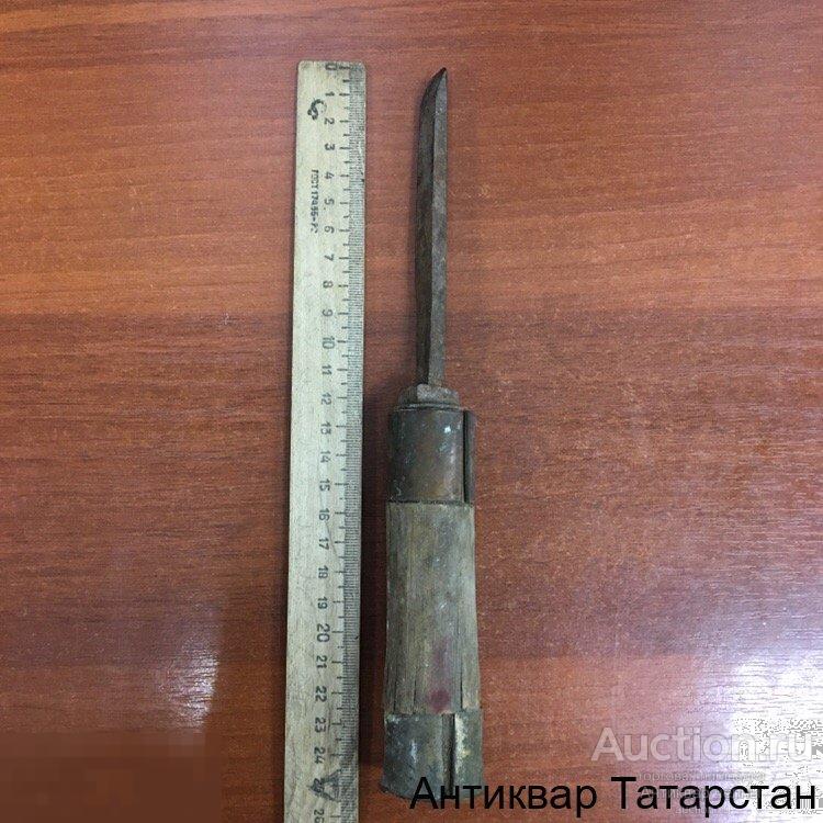 (17936) Инструмент Стамеска старинная кольца Латунь медь раритет вес 210гр