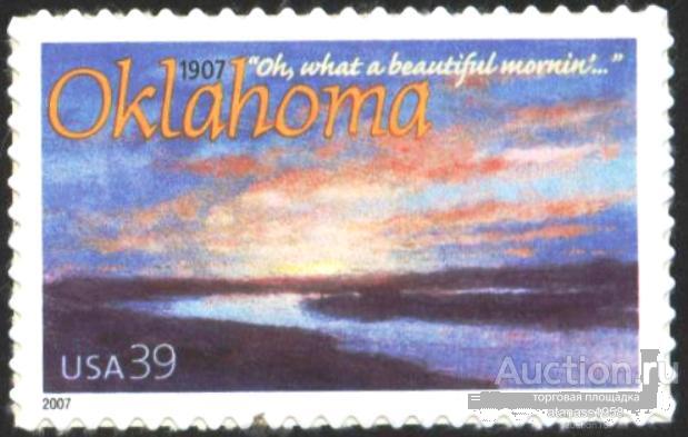 США Чистая марка Вид  100 лет Оклахоме 2007​​