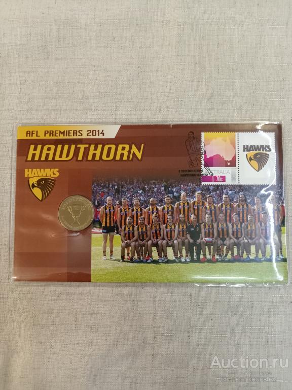 Монета 1 доллар 2014. Австралия Футбольный клуб Hawthorn. 