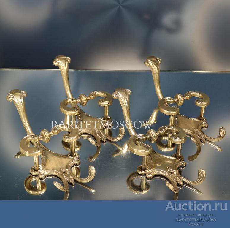 Крючок старинный антикварный вешалка бронза латунь 22