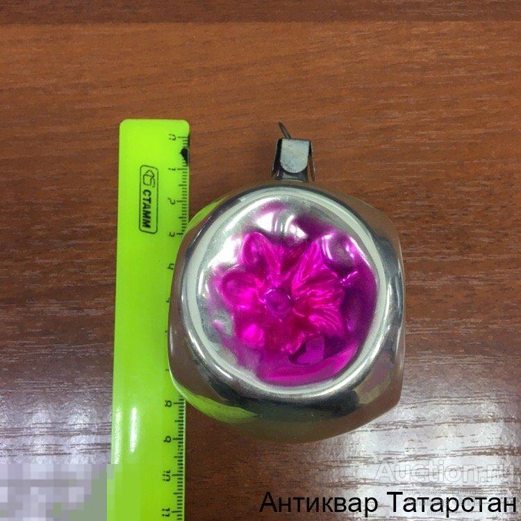 Елочная Игрушка Стекло СССР Цветной Фонарик