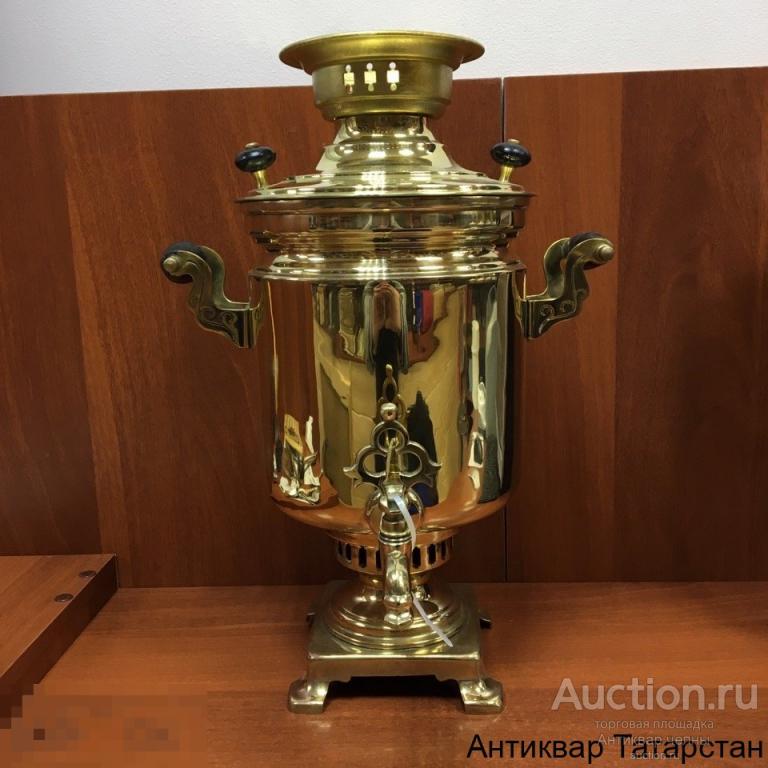 (2818) Самовар жаровой Банка Кольчугино латунь