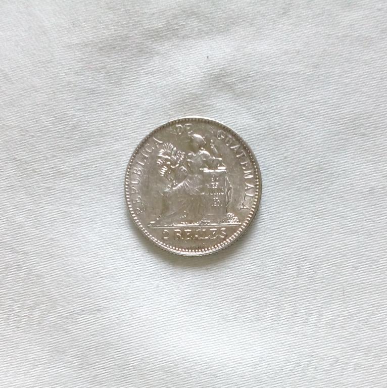 Гватемала 2 реала 1895 год серебро