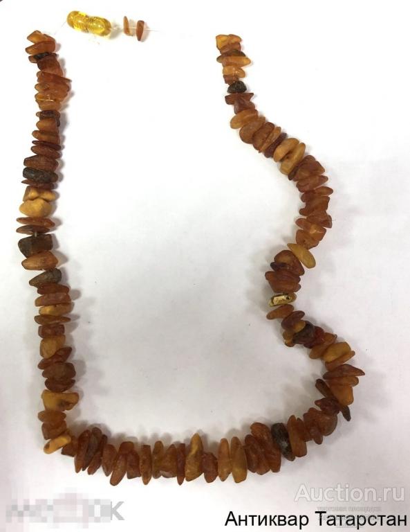 (24551) Бусы из натурального необработанного янтаря лечебные