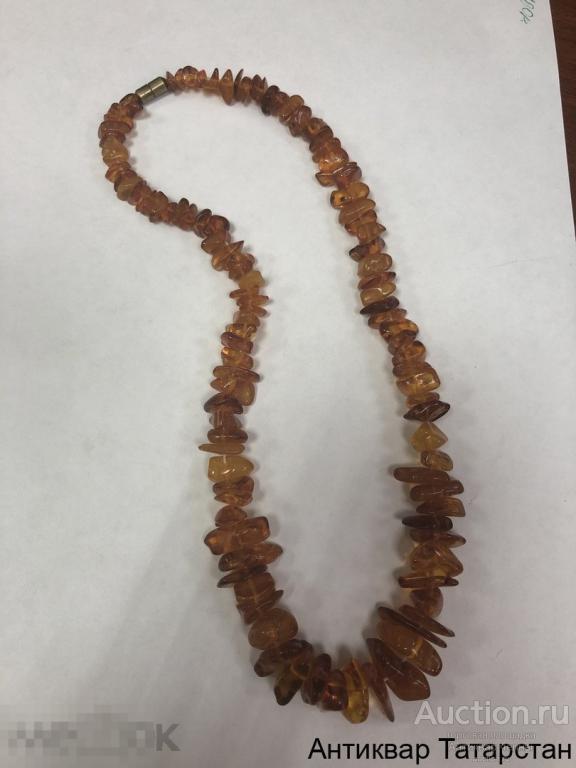 (24980) Бусы Янтарь СССР вес 30 г общая длина 47 см Красивые!