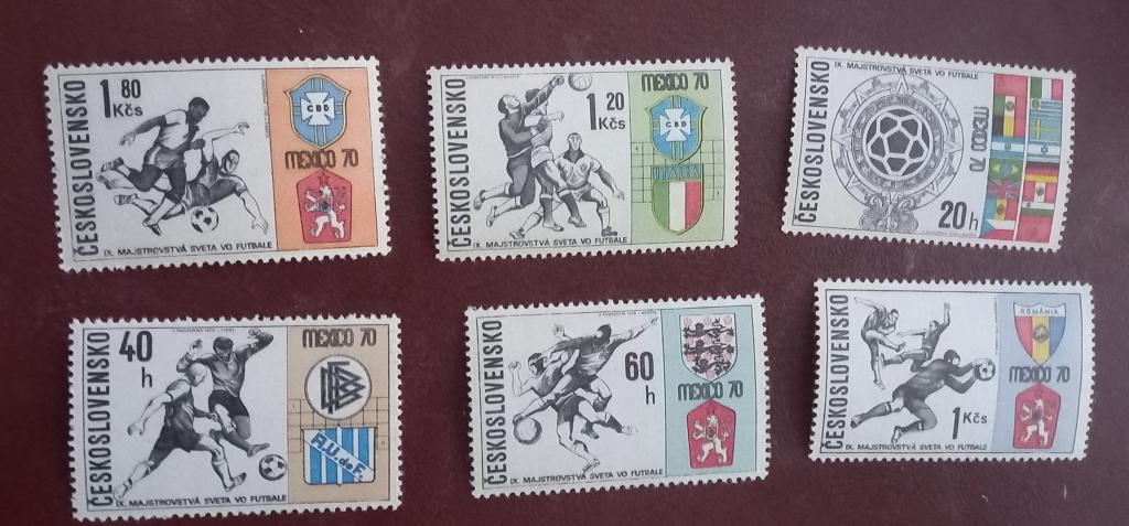 Чехословакия 1970 год Чемпионат мира по футболу 1970 года — Мексика MNH