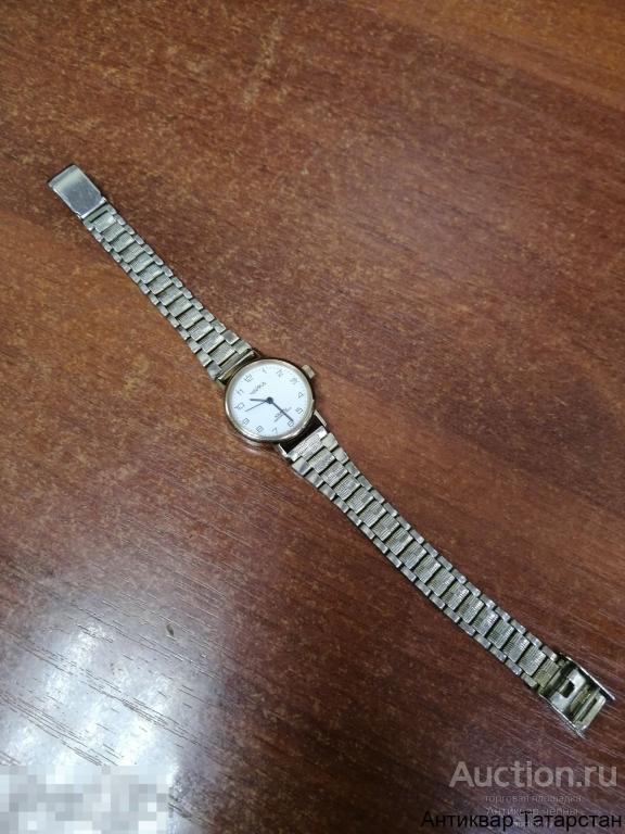 (28706) Часы женские Чайка Кварц СССР с браслетом Винтаж!
