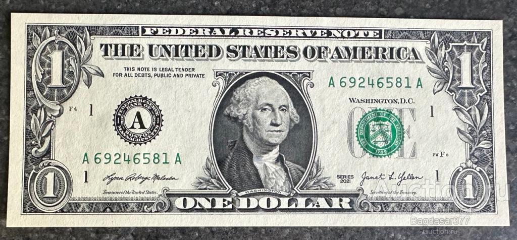 США 1 ДОЛЛАР 2021  1A ( БОСТОН )  БЛОК  A-A*  "UNC!!!" (см.фото)
