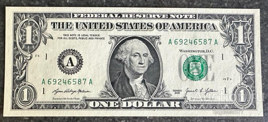 США 1 ДОЛЛАР 2021  1A ( БОСТОН )  БЛОК  A-A*  "UNC!!!" (см.фото)
