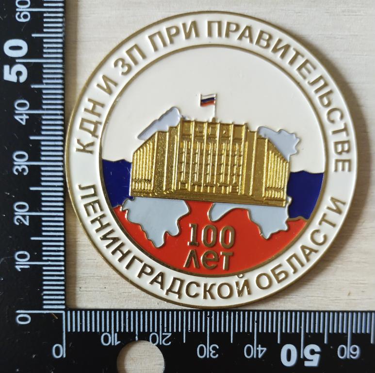 Медаль памятная К 100-летию со дня образования КДНиЗП Ленинградской области