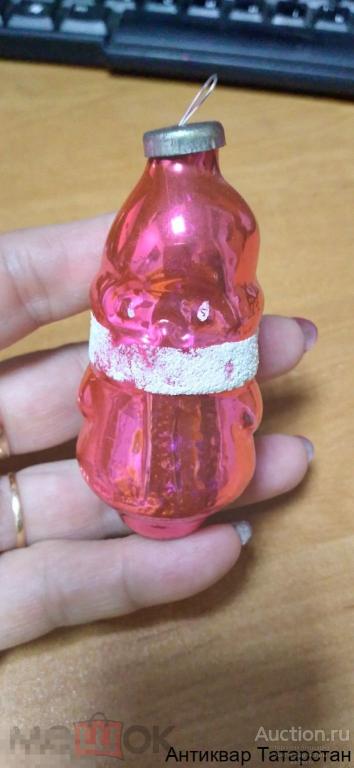 Елочная игрушка Малыш в шарфе  Стекло СССР