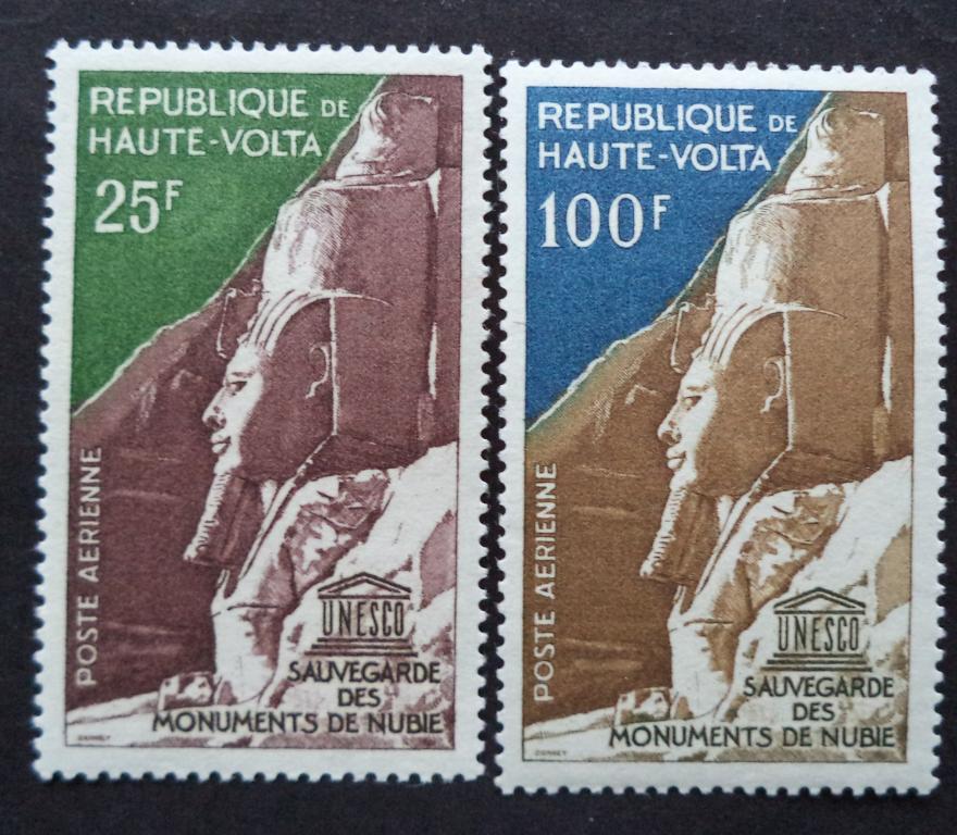 Верхняя Вольта 1964 г. Авиапочта. Охрана памятников Нубии  **  л.21