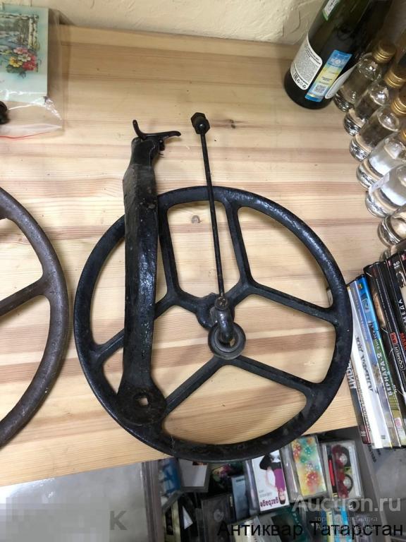 Колесо от привода станины швейной машинки Шкив маховик 31см ПГМЗ + Защита колеса Комплект Чугун СССР