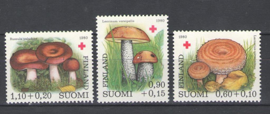 Финляндия  1980г. Грибы, серия. MNH.