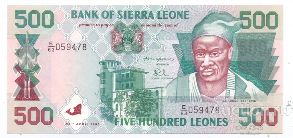 Сьерра  Леоне 500 леоне 1995  ( UNC )