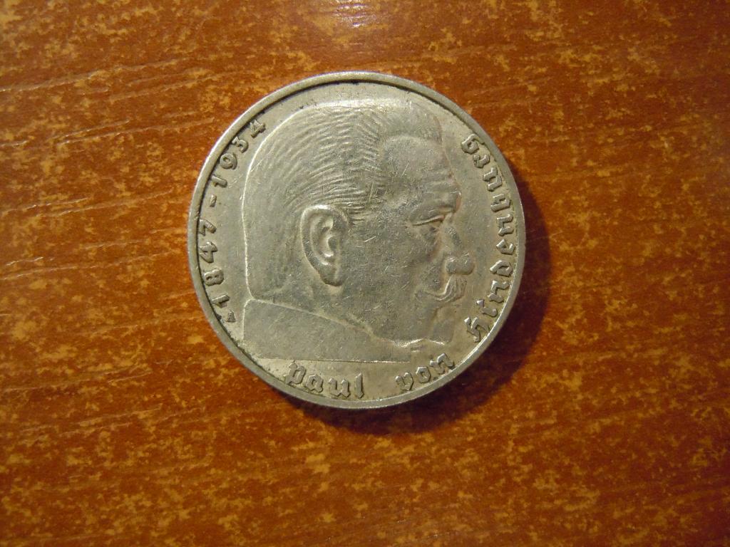 2 марки 1938г(А) Германия, 7,94гр, серебро