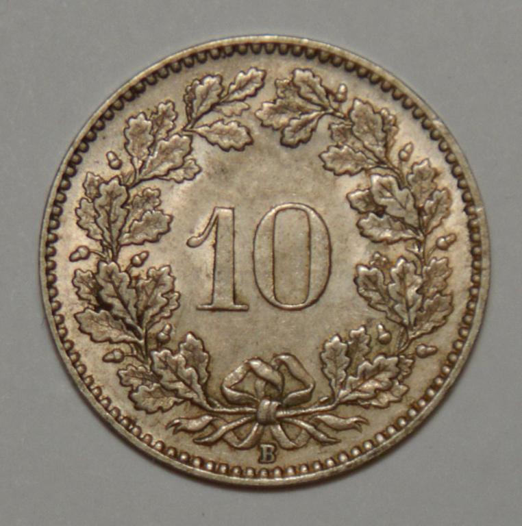 Швейцария 10 раппенов 1926 XF+/aUNC (К35)