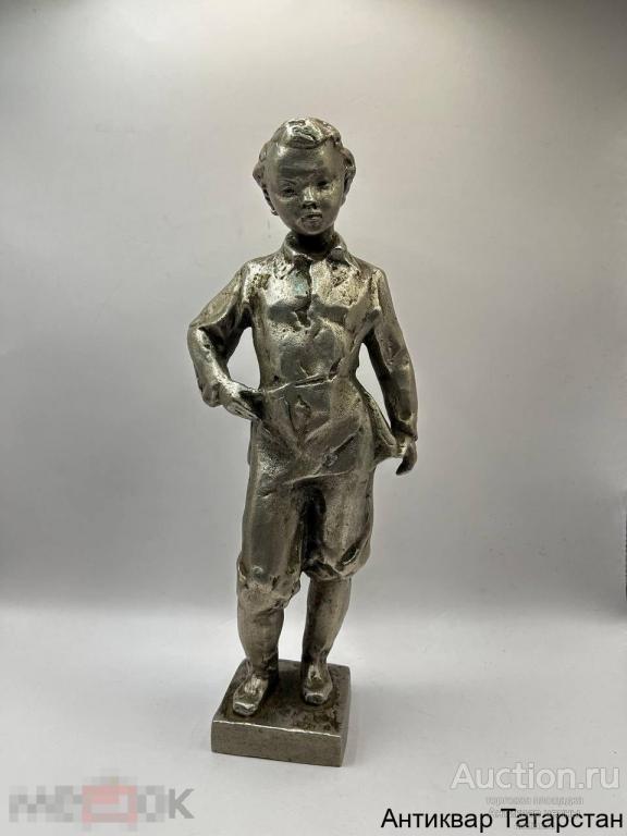 (33388) Статуэтка Юный Ленин гимназист Силумин СССР высота 26,5 см Состояние! Редкая!