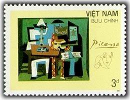(1987-087) Марка Вьетнам "Музыканты" Картины Пикассо III 