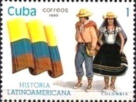 (1990-070) Марка Куба "Колумбия" История Латинской Америки III 