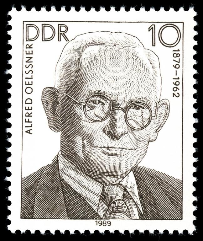 (1989-005) Марка Германия (ГДР) "Альфред Олснер" Деятели Рабочего движения II 