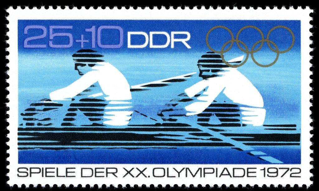 (1972-029) Марка Германия (ГДР) "Гребля " Летние ОИ 1972, Мюнхен III 