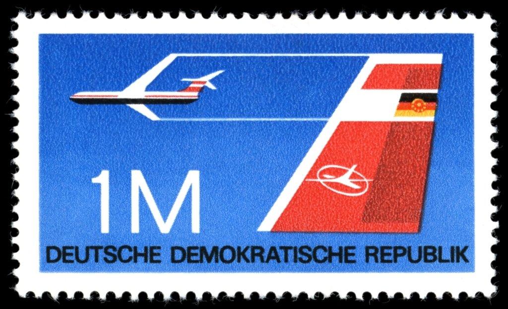 (1972-025) Марка Германия (ГДР) "Реактивный самолет" Авиация II 
