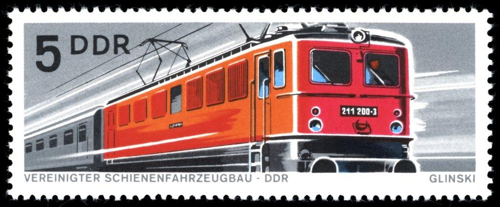 (1973-030) Марка Германия (ГДР) "Электровоз" Поезда III 