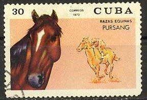 (1972-046) Марка Куба "Пурсанг" Лошади III 
