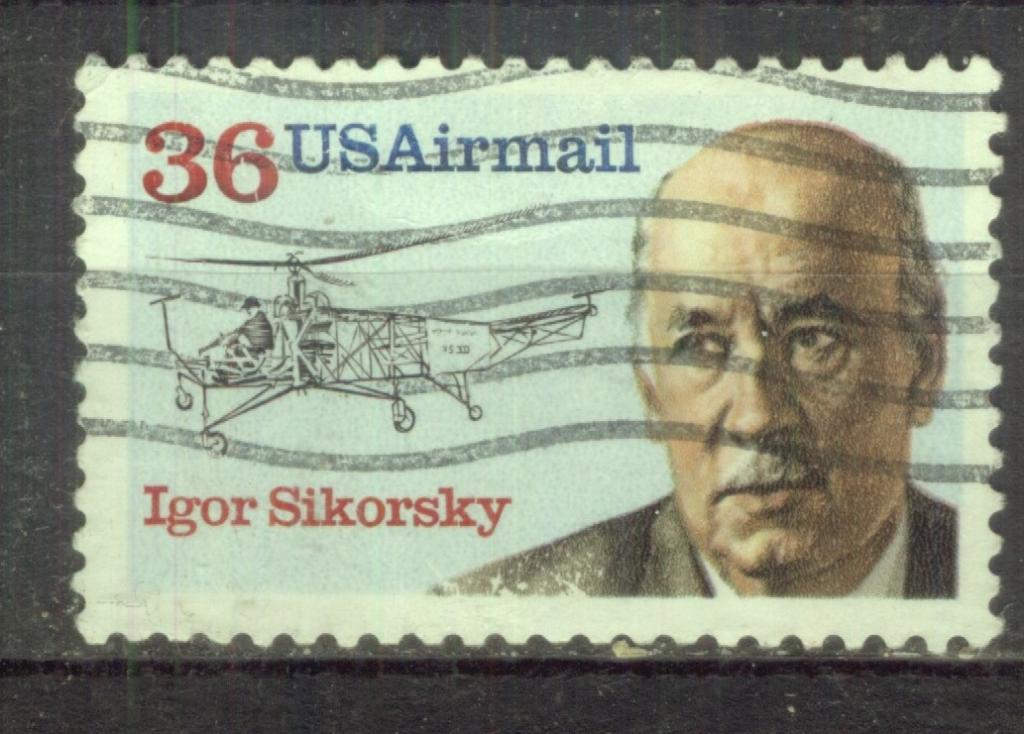 США 1988 Mi# 1986 Игорь Сикорский гаш