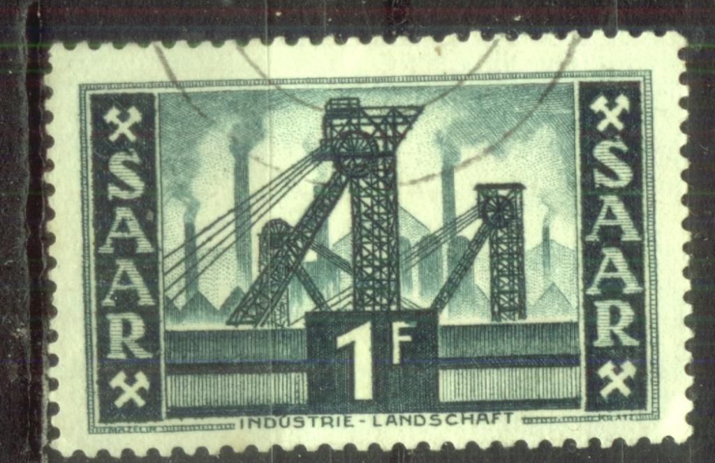 Саар 1952  Mi# 310 Шахта гаш